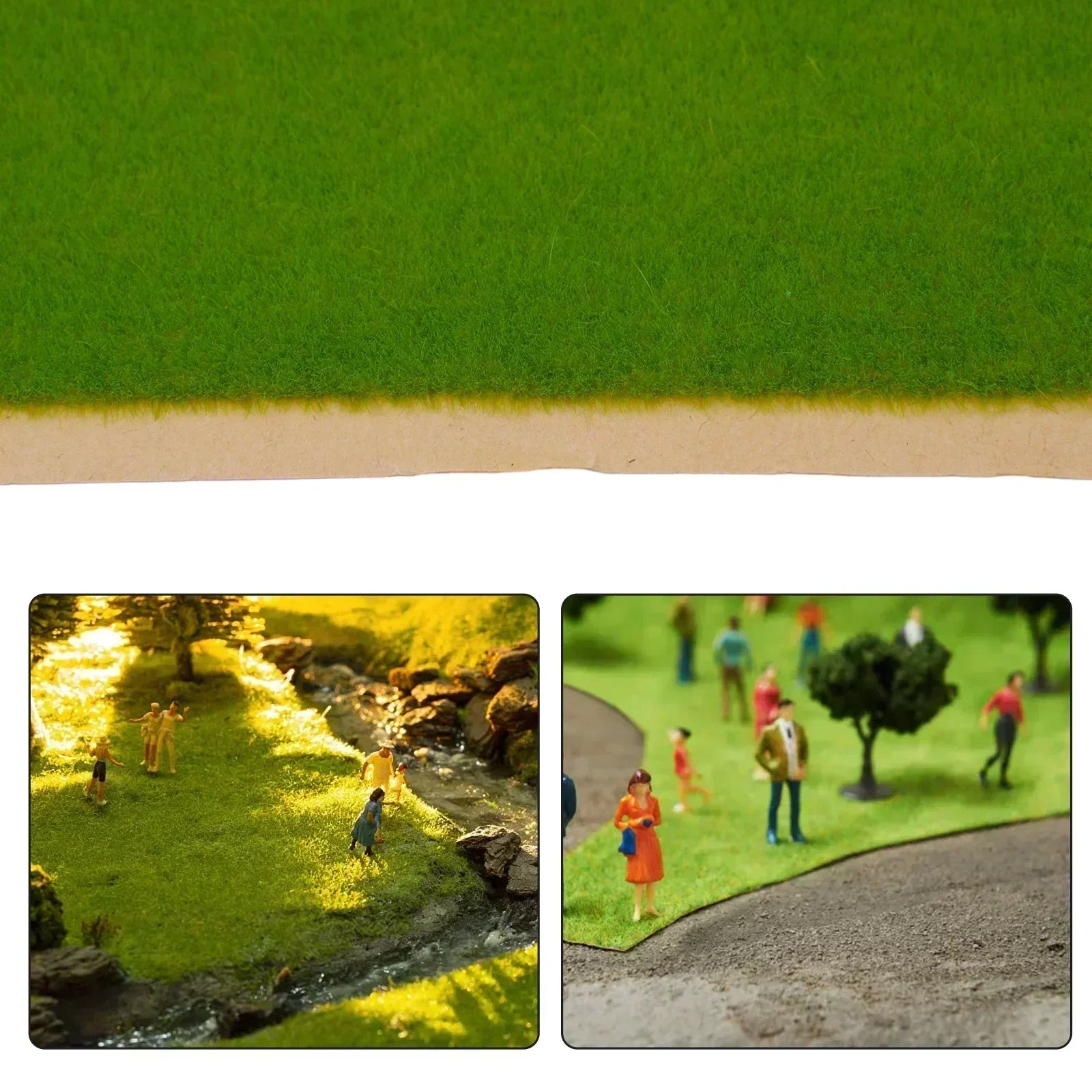 35x100cm Artificial Grass Mat Layout Train Railway Artificial Lawn Carpet Model Grass Mat Turf 3D Landscape Grass Mat Garden Dec
