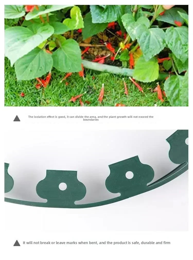 10M L Shaped Lawn Edging Heavy Duty Landscape Border for Grass Gravel Separation Pavement Edge Restraint DIY Garden Barrier