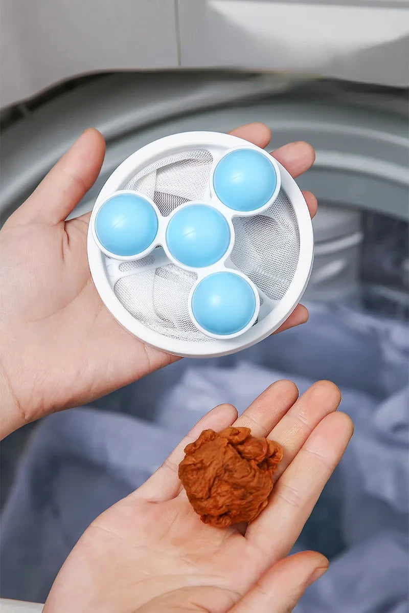 Washing Machine Hair Catcher Pet Hair Removal Floating Clothes Collector Filter Mesh Dirty Fiber Laundry Bag Cleaning Tools 2025