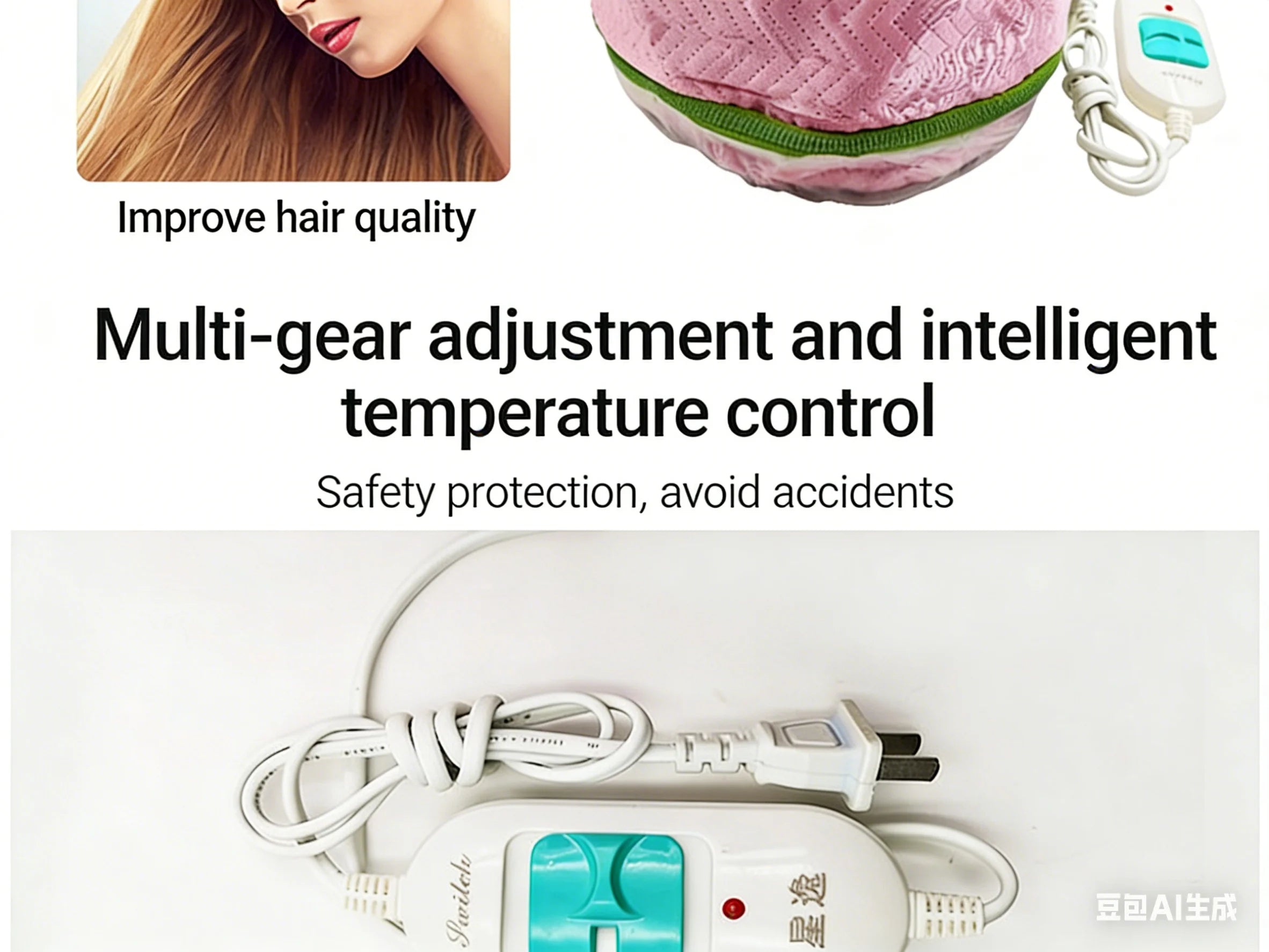 Hair Steamer Cap Electric Hair Heating Cap Thermal Treatment Hat Waterproof Self-heating Hat SPA Nourishing Hair Styling Care