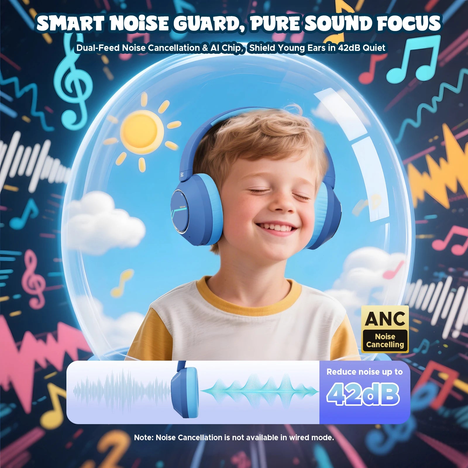 Wireless Bluetooth Kids Headphones