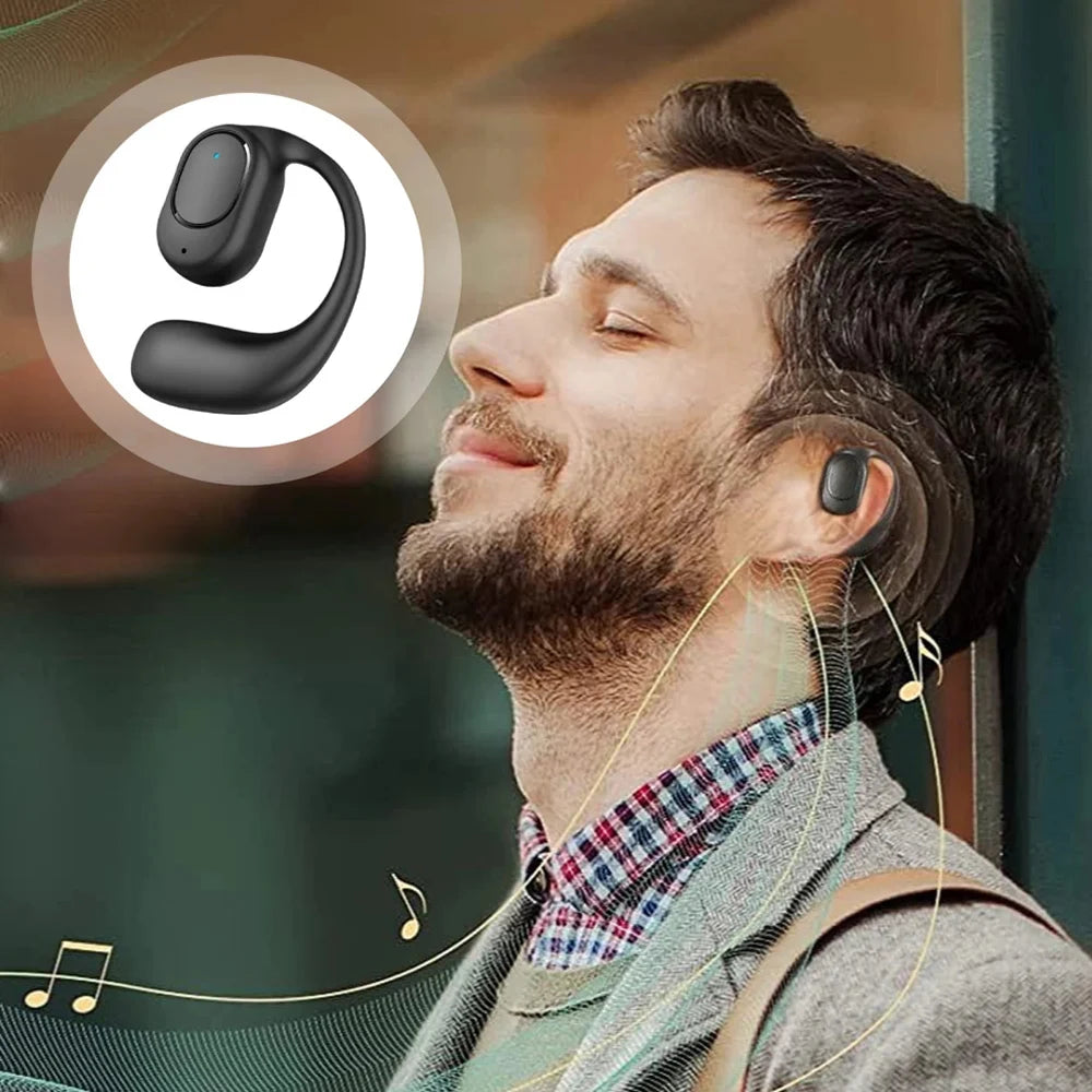 Bluetooth 5.4 Ear Hook Headphone With Mic TWS Wireless Earphone HiFi Stereo Noise Reduction Driving Headset Waterproof Earbud