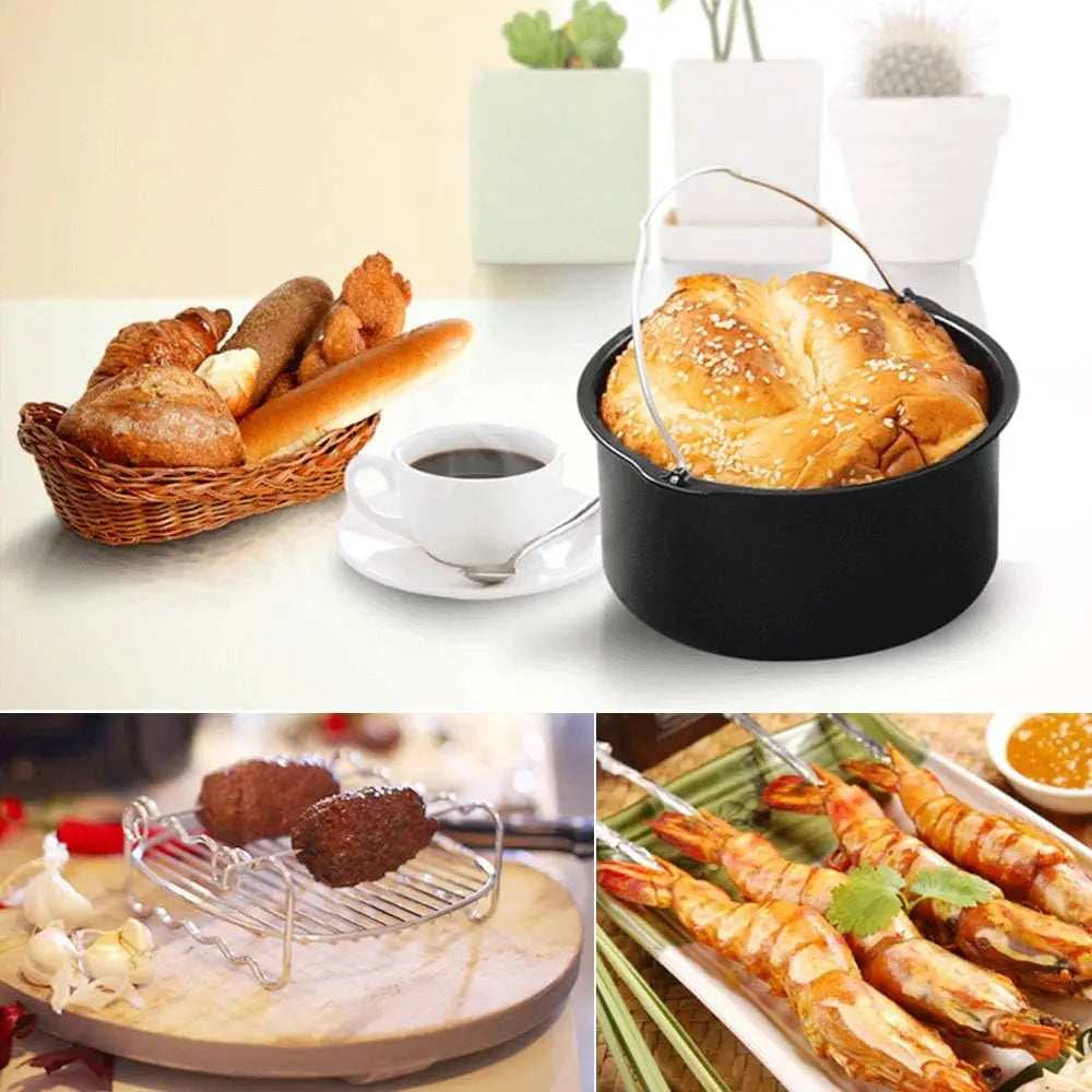 Air Fryer Accessory Set - 12 Pieces Compatible With 4, 4.2, 5, 5.5, 5.8 QT Gowise, Cosori, Phis, Ninja, Cozyna Air Fryers