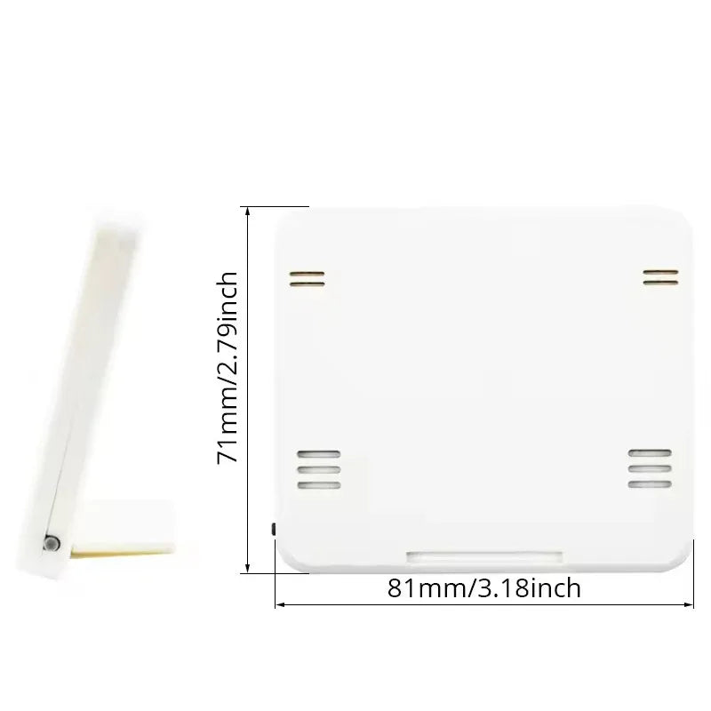 3.2inch Large LCD Digital Thermohygrometer Ultra-thin Simple Smart Home Electronic Digital Thermometer Hygrometer Wall Clock