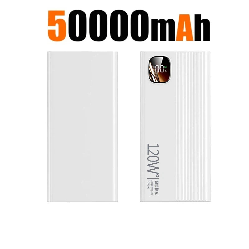 500000mAh Power Bank 120W Super Fast Charging Portable Mobile Power Digital Display Ultralarge Capacity External Battery 2026