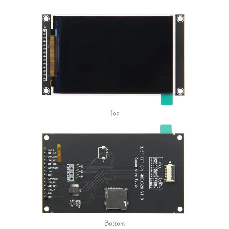 3.5 Inch IPS LCD Display Module 480x320 Capacitive Touch Screen ST7796 TFT SPI LCD Module for Mega2560/C51/STM32/ESP32/Arduino