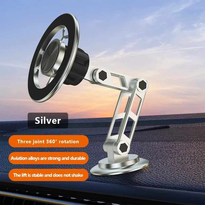 Metal Magnetic Car Phone Bracket with 360° Degree Rotating Accessory Foldable Ventilated Magnet Gps Cars Accessories for Phones