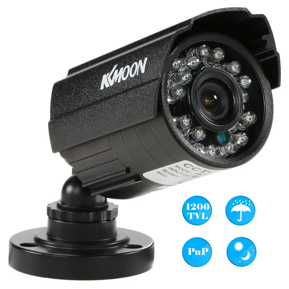 200TVL Analog Camera CCTV Bullet Camera 24 IR Lamps Night Vision 1/3’’ CMOS IR-CUT Waterproof For Home Security PAL System