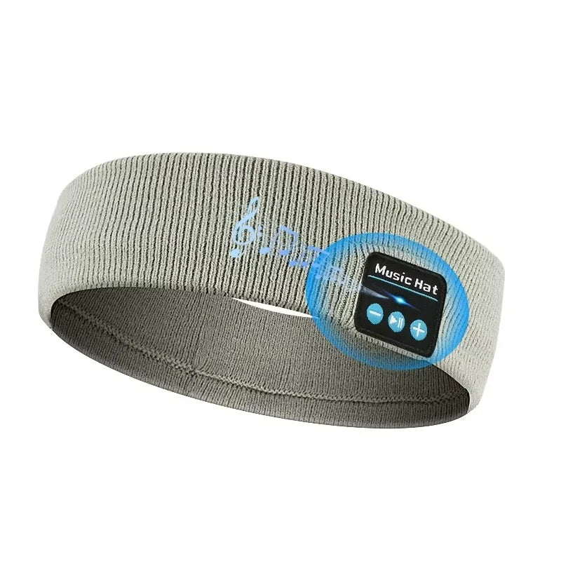 Wireless Stereo Bluetooth 5.4 Headphones Running Sleeping Earphone Headset Knit Sports Music Headband With MIC 200mah Battery