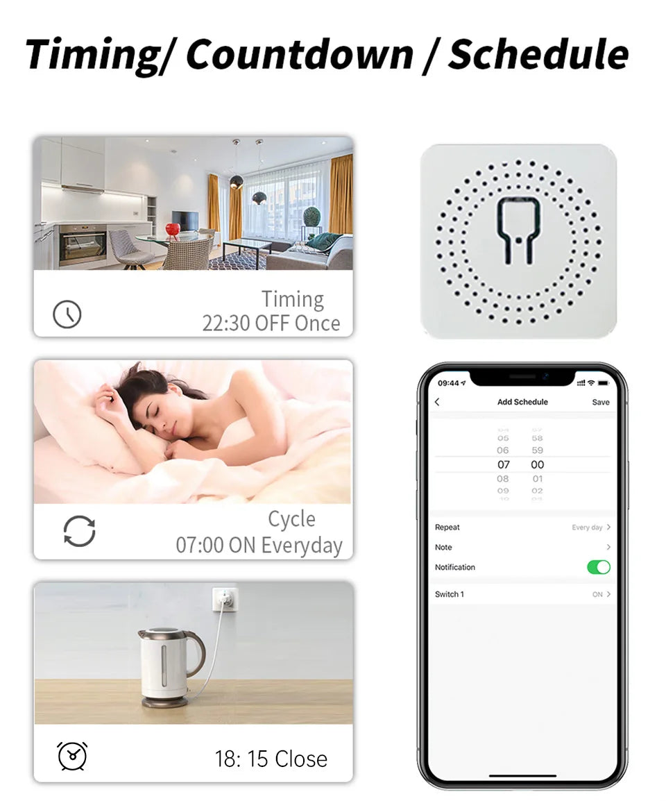 cozylife Smart WiFi mini Control Switch / remote switch /timing APP control  for Smart Home Automation