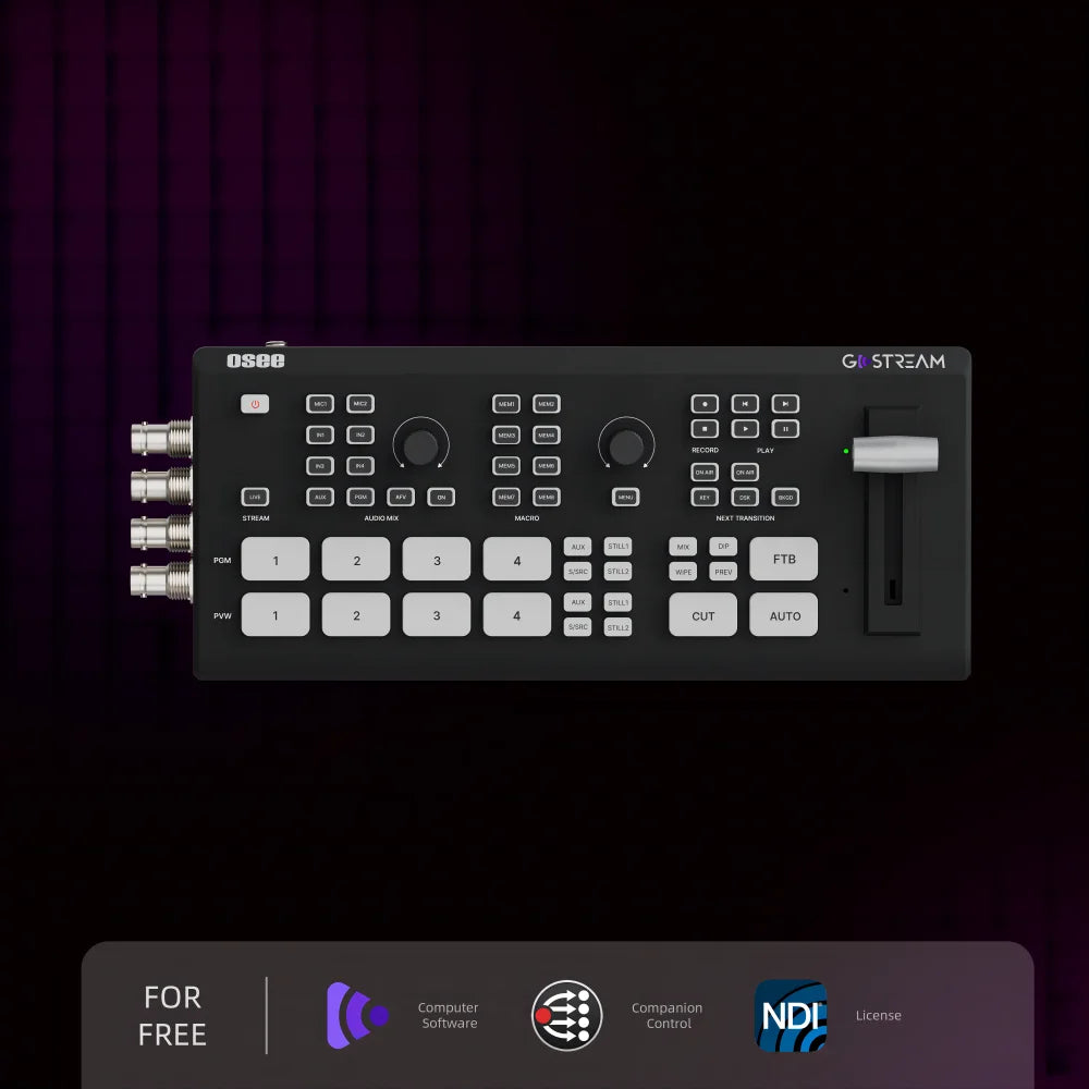 Osee GoStream Duet Multiple Camera SDI HDMI Live Stream Video Mixer Switcher With SD Record NDI HX Supported