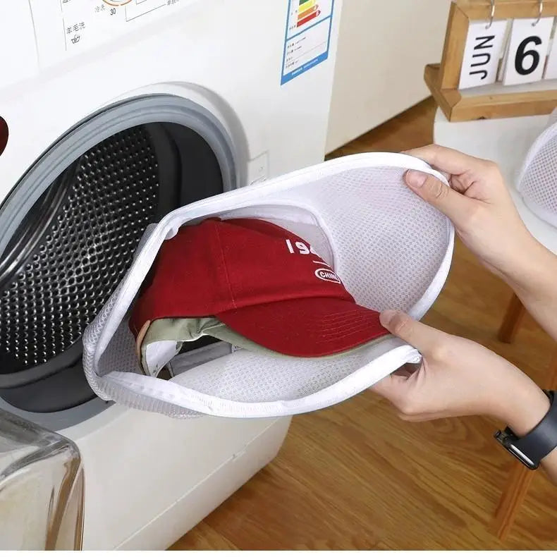 Baseball cap washing bag anti deformation washing machine hat convenient washing bag machine washing mesh bag