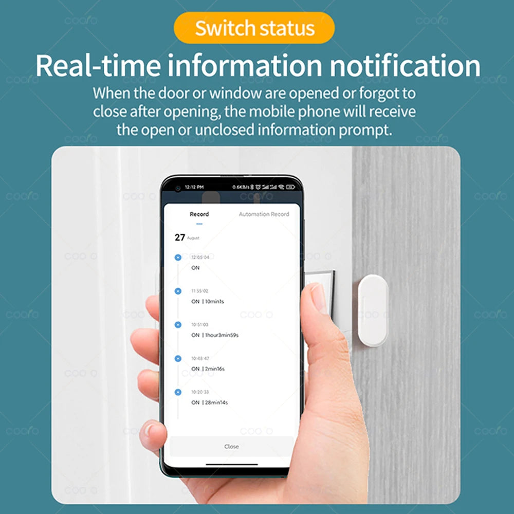 Smart ZigBee 3.0 Door Window Sensor Lux Light Detect 2 in 1 Real Time Wireless Magnetic Alarm App Remote Control Home Security