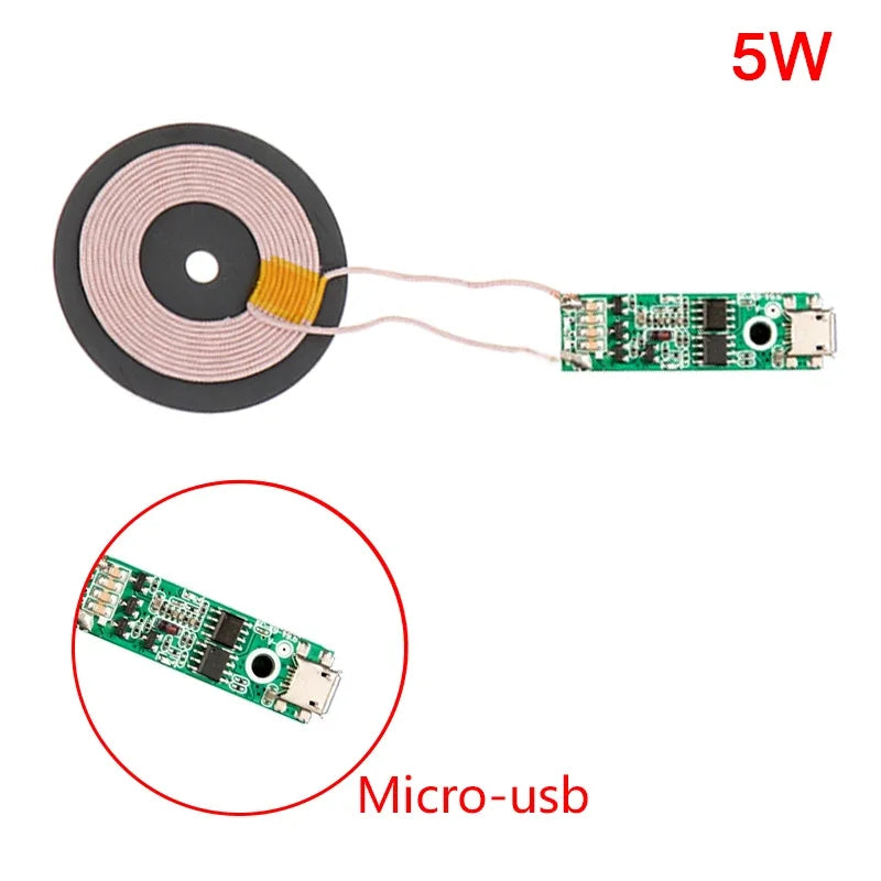 5W/10/15W Universal Portable Fast Charging Wireless Charger PCBA DIY Standard Accessories Transmitter Module Coil Circuit Board