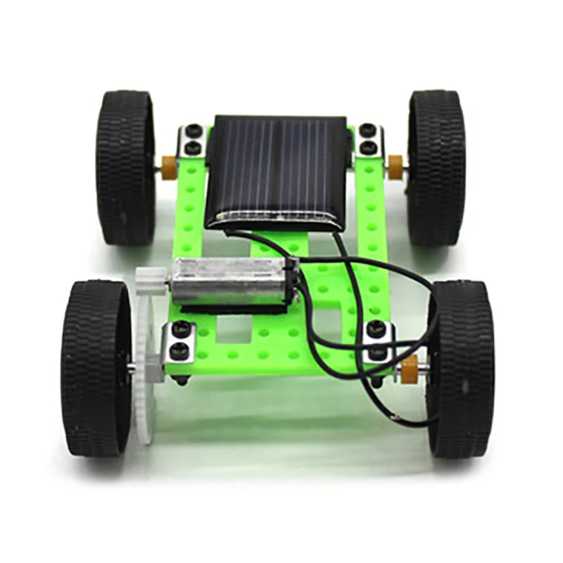 DIY Solar Car Mini Powered Car Kit Children's Gadgets Hobby Fun Children's Robot Car Assemble Kit Gift