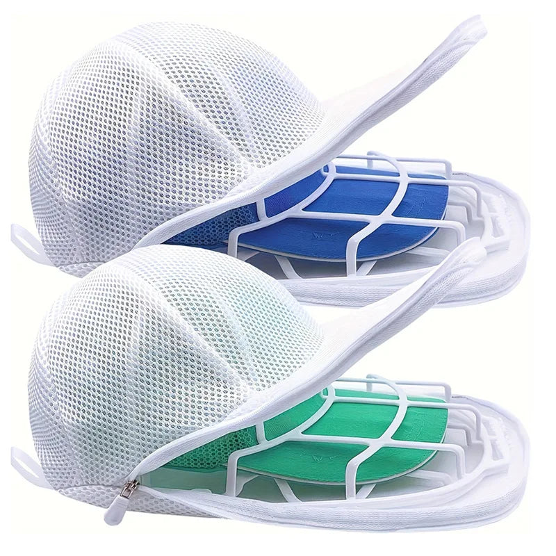 Baseball Cap Washer Bag for Washing Machine | Anti-Deformation Hat Cleaning Cage Frame Holder Home Laundry Guard Support