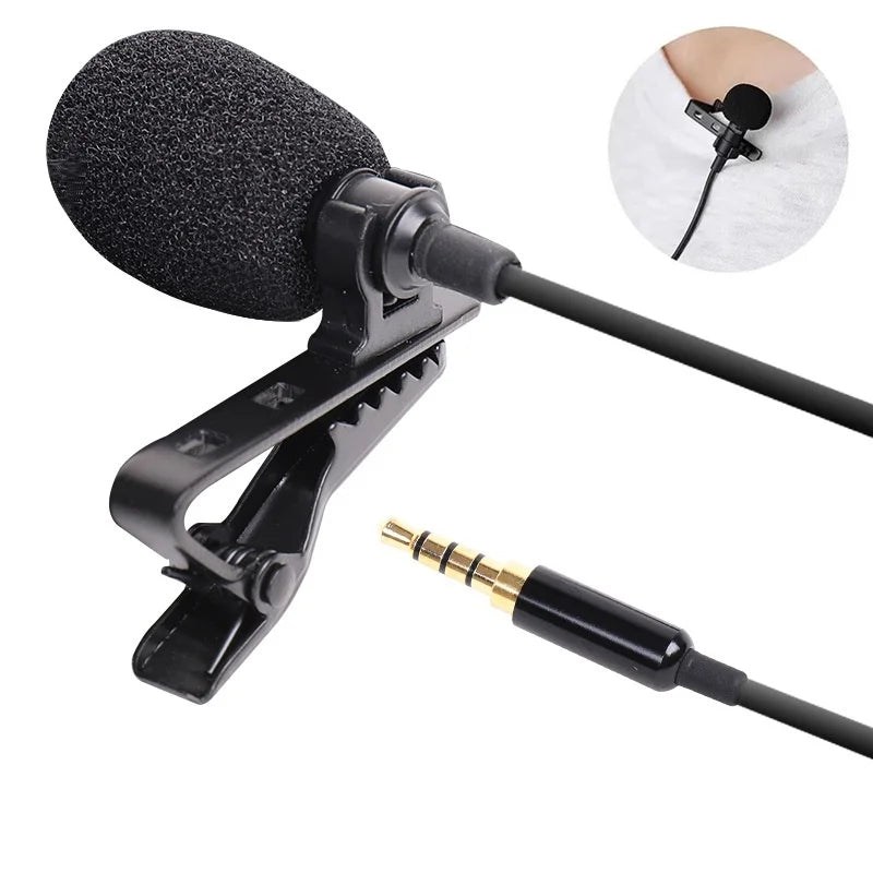 3.5mm Mini Microphone Type C Lapel Clip-on Microphone Portable USB Type-C 3.5mm Professional Micro Mic For DSLR Camera PC Laptop