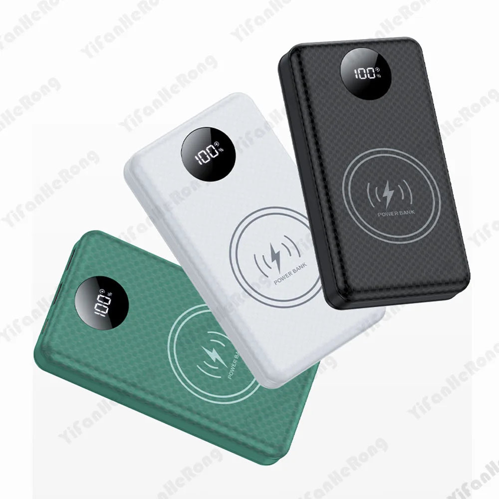22.5W Wired +15W Wireless External Power Bank Case Battery Charge Storage Box Battery Holder 6*18650 20000mAh Power Bank Case