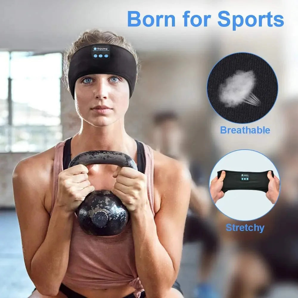 Bluetooth 5.4 Sleeping Headphones Wireless Earphone Music Eye Mask Sleep Sports Headband Outdoor Running Yoga Headband Headset