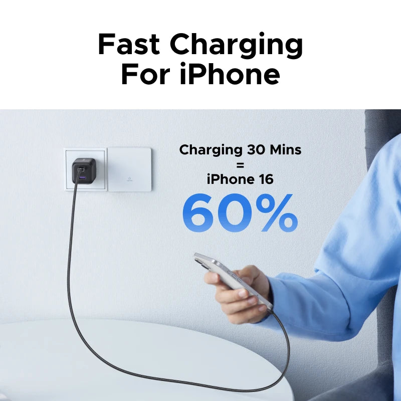 UGREEN 45W GaN Charger PD3.0 PPS QC3.0 Quick Charge For Samsung S25 S24 Ultra iPhone 17 16 15 Pro iPad Tablet USB C Fast Chager