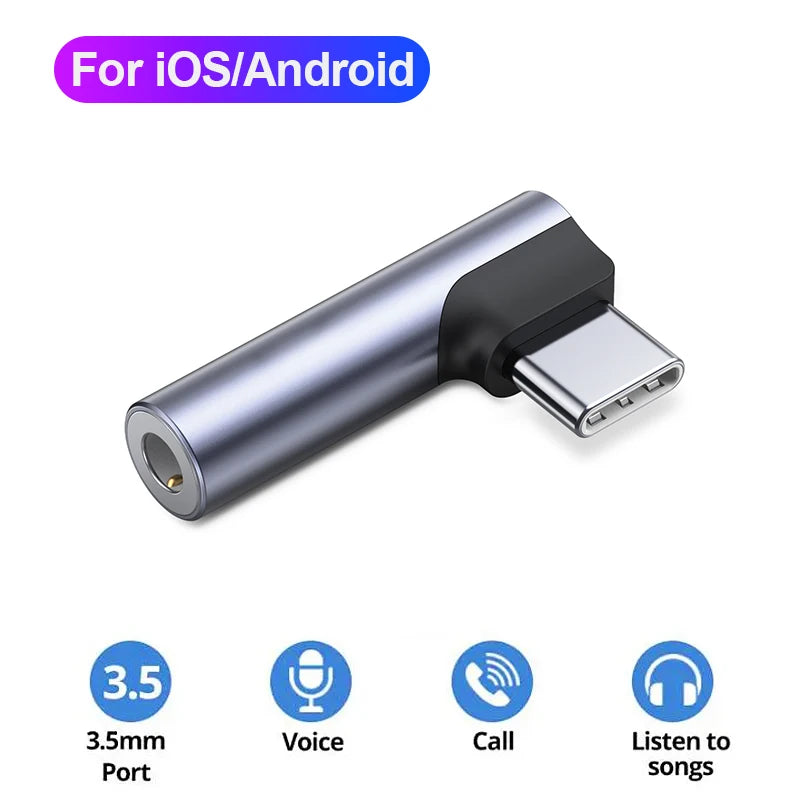 USB C to 3.5mm Headphone Adapter for iPhone Sumsang Huawei Xiaomi Redmi Poco Pixel 3.5mm Jack Earphone AUX Audio Adapter Cable