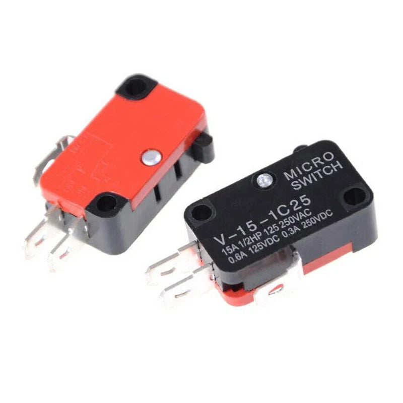 10pcs/lot Large micro switch V-15-1C25, silver point V-15-IC25 microwave oven, contact switch, copper point tact switch