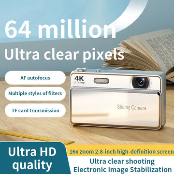 New sliding digital camera CCD campus 4K high-definition camera for taking photos and recording integrated student card machine