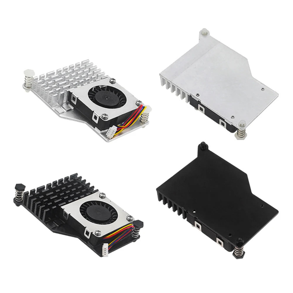 For Raspberry Pi 5 Active Cooler Metal Heatsink Radiator with Adjustable Speed Cooling Fan Cooling Heat Sink Radiator