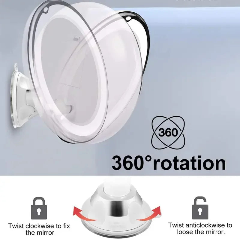 Round LED Fill-Light Makeup Mirror-10X Magnifying, Upright Desktop Vanity | Essential for Flawless Makeup & Effortless Grooming