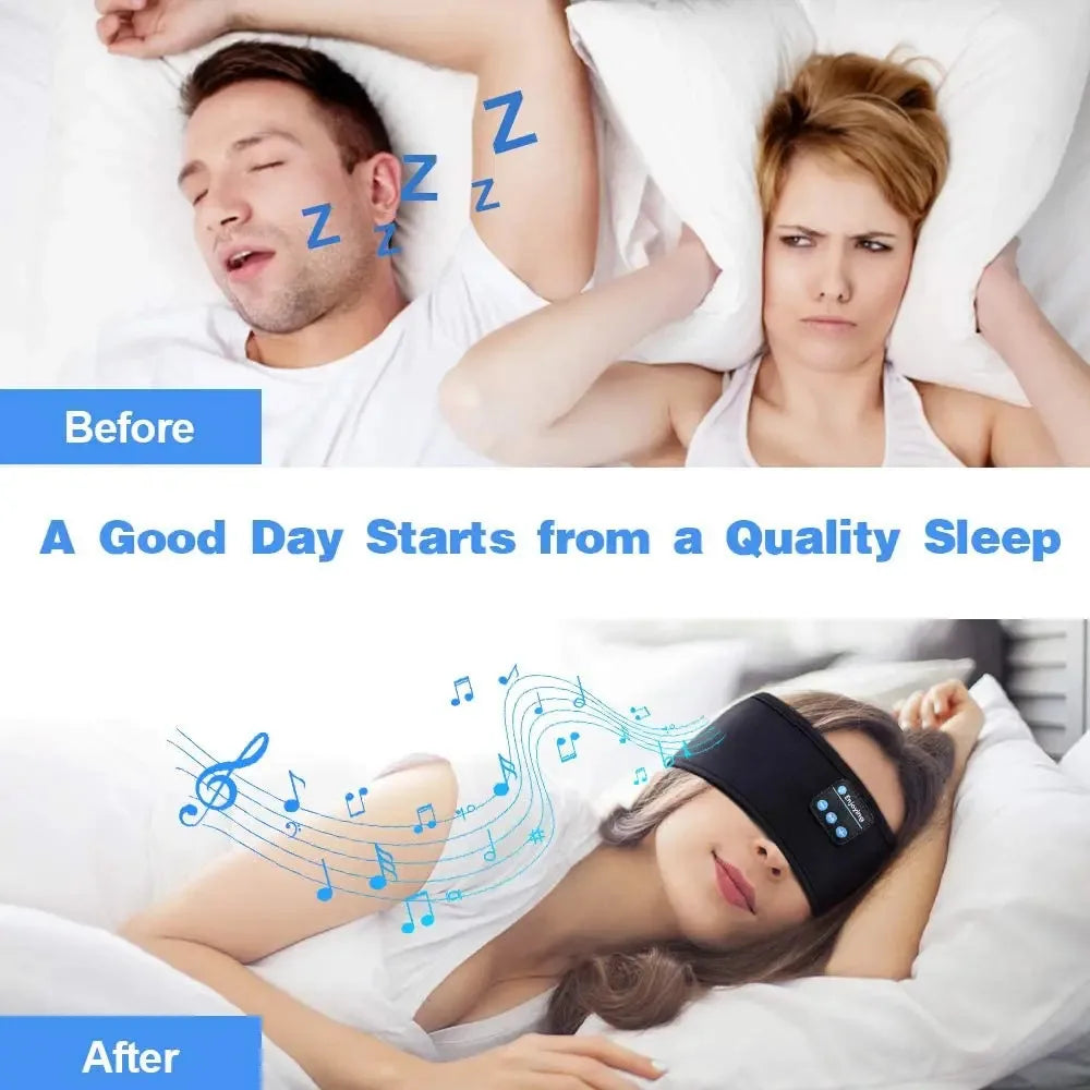 Bluetooth 5.4 Sleeping Headphones Wireless Earphone Music Eye Mask Sleep Sports Headband Outdoor Running Yoga Headband Headset