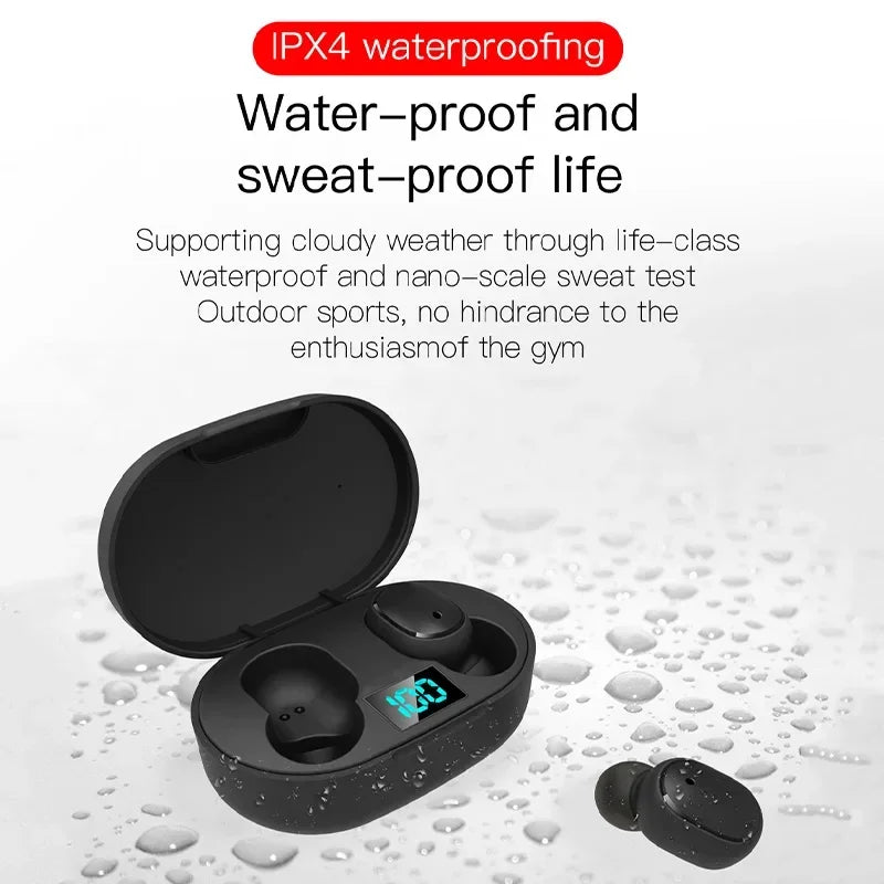 E6S TWS Bluetooth Earphones Wireless Bluetooth Headset Noise Cancelling Headsets With Microphone Headphones For Xiaomi iPhone