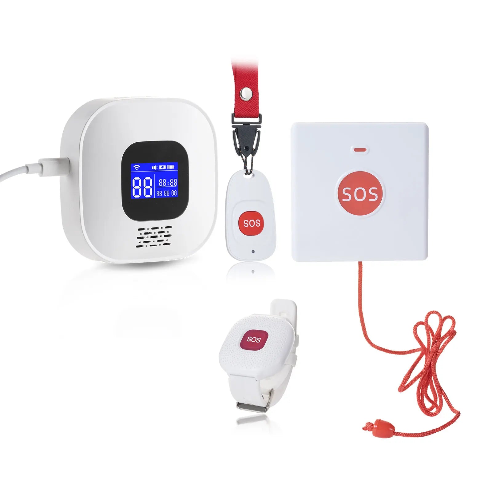 Topvico Tuya SOS Button WiFi Emergency Button for the Eldely Alarm, Fall Alert Call, Panic Button Bracelet Seniors Old People