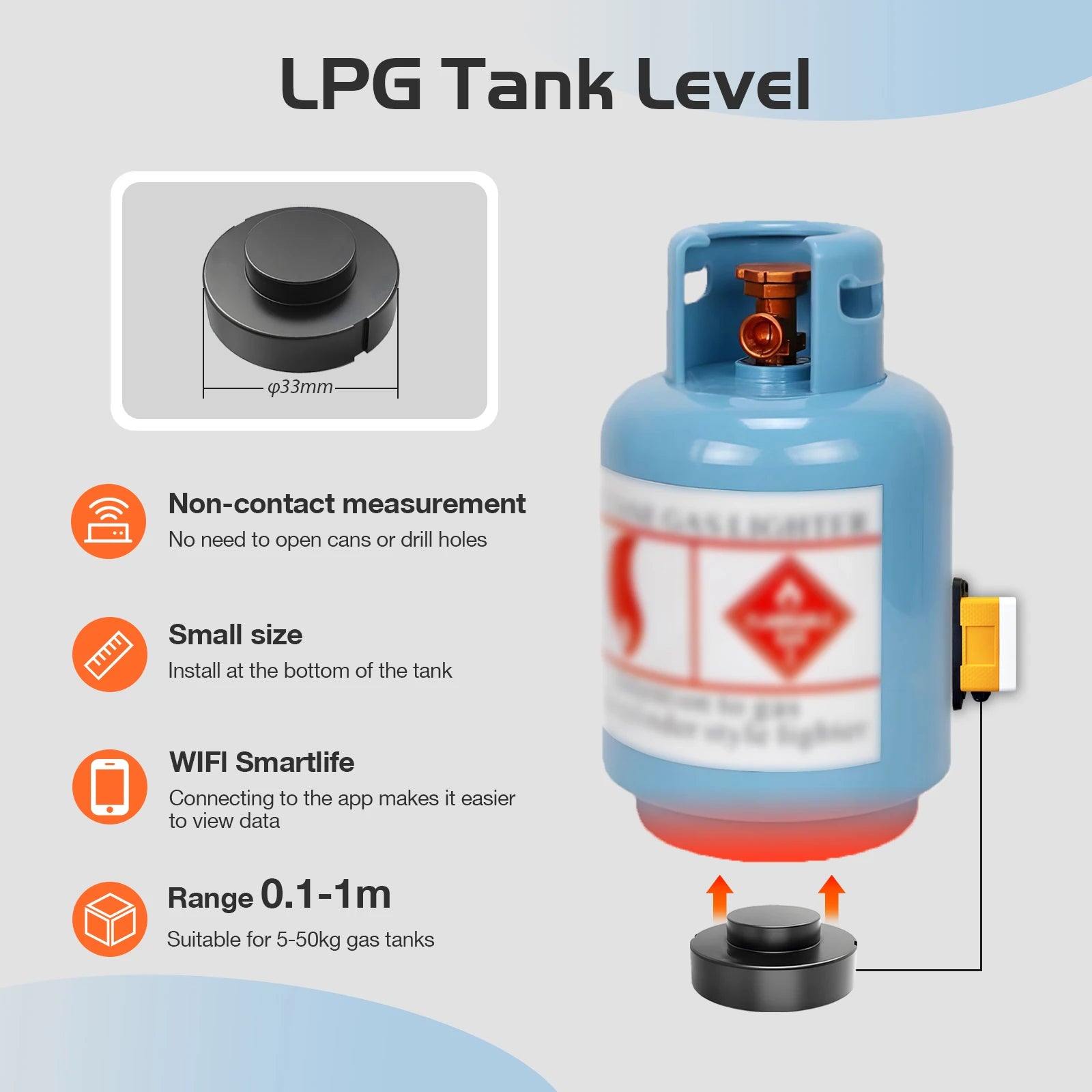 Moray ME204R Customized Gateway Mobile APP High Accuracy Propane Butane LPG Tank Level Monitor Measuring Instruments