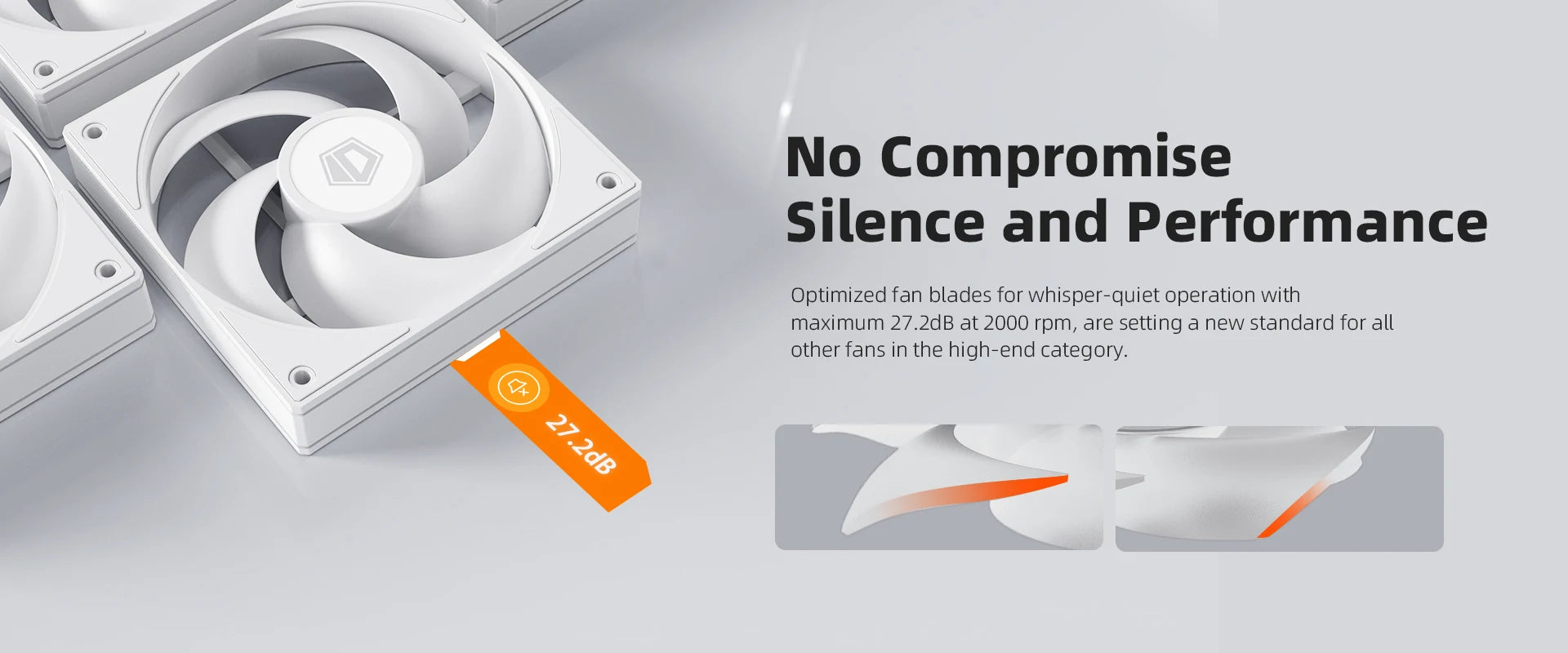 ID-COOLING AS-120-K 120mm High Performance Computer Cooling Fans,Fan Speeds：300- 2000 RPM,Hydraulic Bearing Quiet Long lifespan