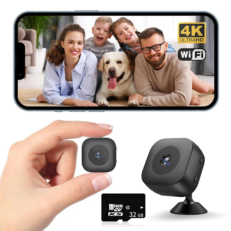 Smart 4K Mini Camera Full Color Night Vision High Definition WiFi Monitor Waterproof Motion Detect Home Security Monitor