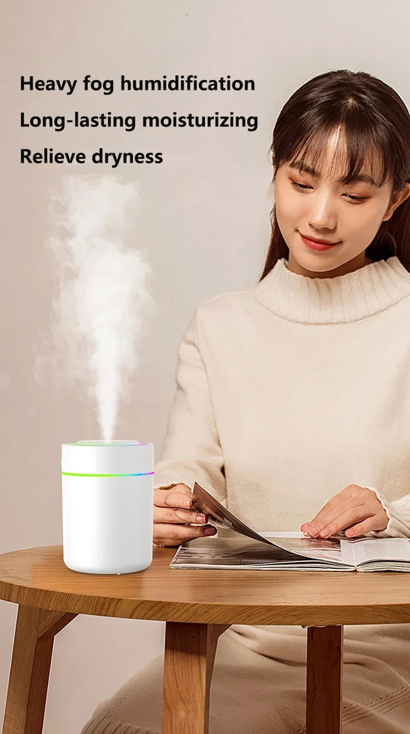 Mini Air Humidifier 180ML Electric Aroma Diffuser Essential Oil Purifier Aromatherapy Mist Maker Lights For Car Home