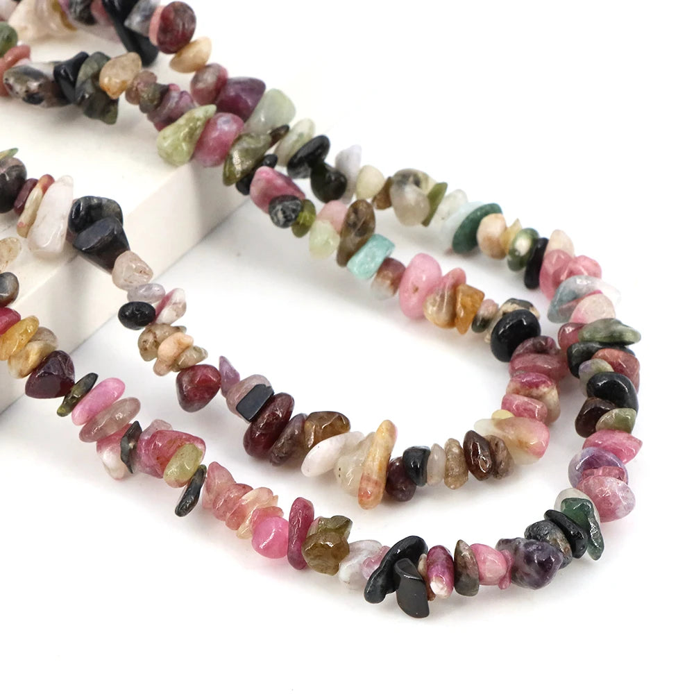 3-5mm/5-8mm Natural Garnet Amethyst Aquamarine Beads Irregular Freeform Chip Gravel Shape Stone Bead DIY Jewelry Making Bracelet