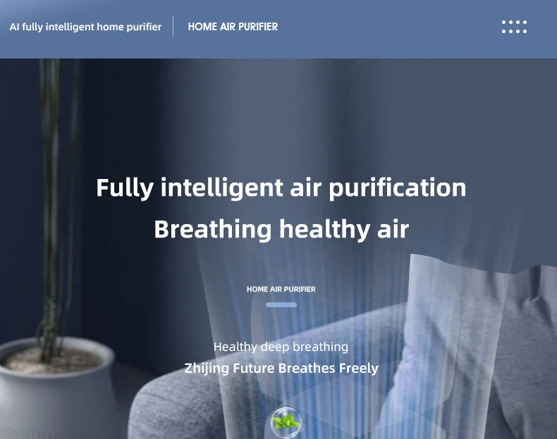 Mini Desktop Air Purifier HEPA Filter With Negative Ion Technology Eliminates Formaldehyde Odors Smoke And Dust Particles