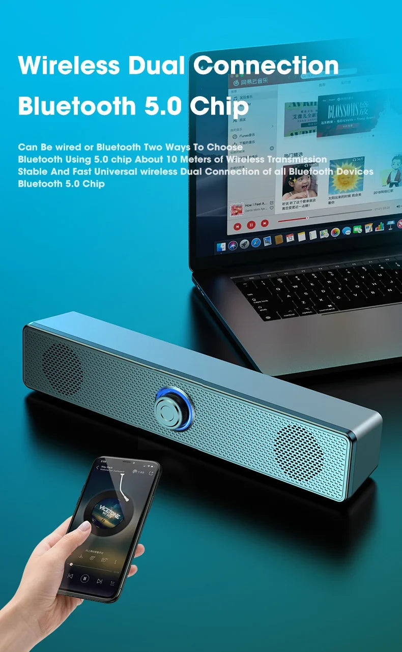 Home theater, Bluetooth speakers, USB powered wired and wireless audio panels, TV, PC, laptop, 3D audio gaming system