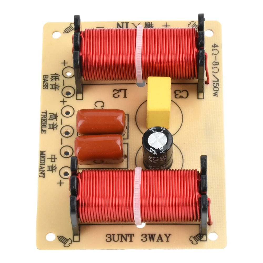 3 Way 150W Hi-Fi Audio Speaker Crossover Treble Midrange Bass Independent Crossover Home Speakers Filter Frequency Divider
