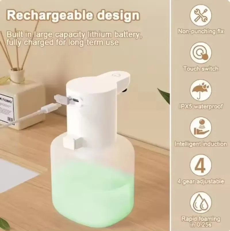 500ML P6 Large Capacity Contactless Intelligent Induction Automatic Sense Soap Dispenser Electric Hand Sanitizer Washing Machine
