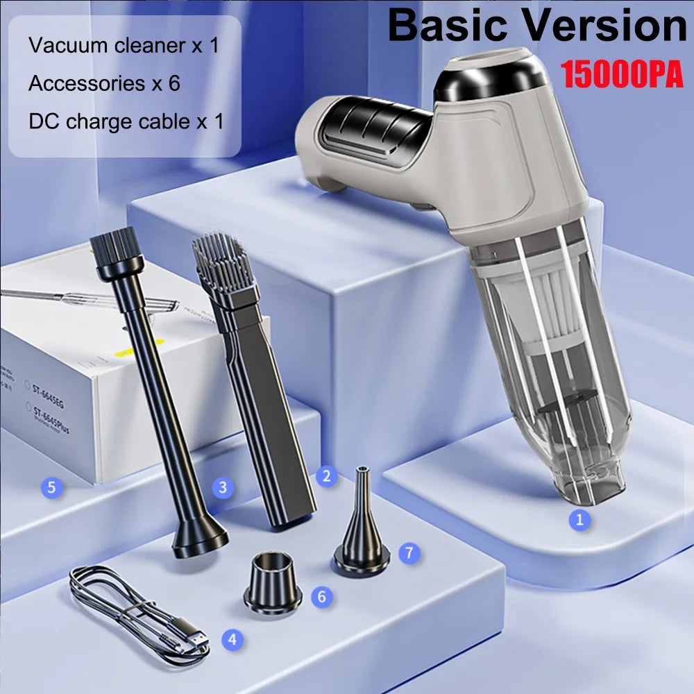 Car Vacuum Cleaner 95000PA Strong Suction Vacuum Cleaner for Car Home Portable Handheld Auto Vacuum Cleaner Powerful Blower