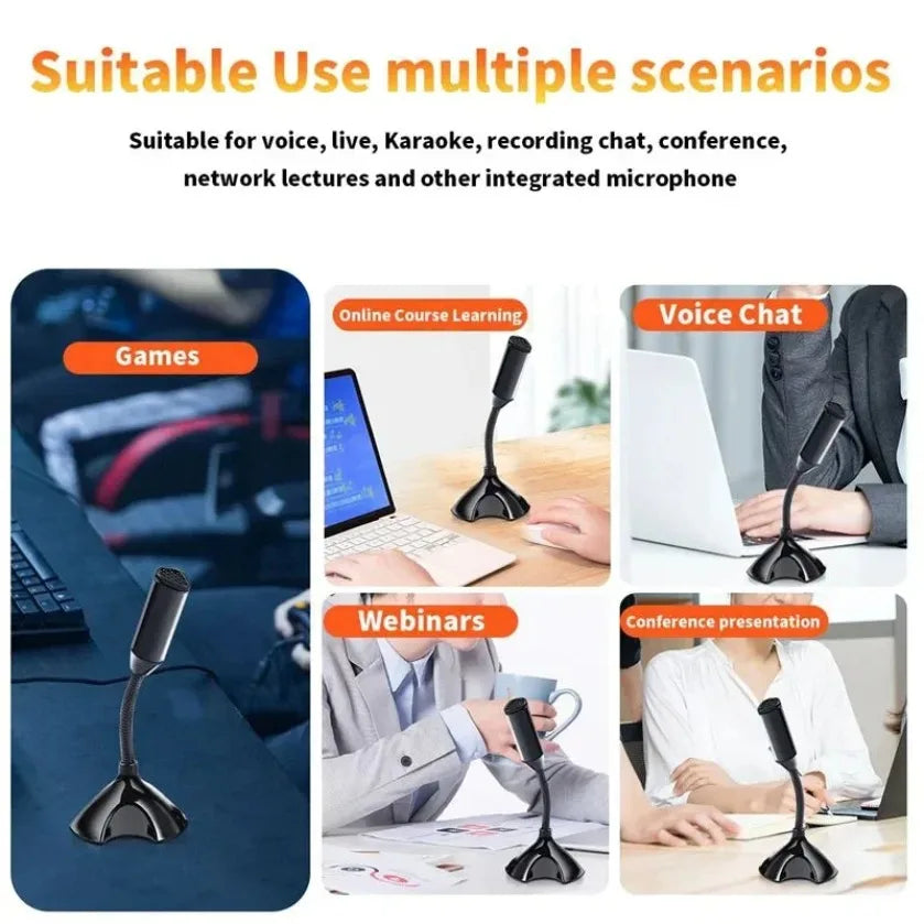 XIKCU Professional High Quality Adjustable Microphone For Laptop And Computer Studio Singing Gaming Streaming Mikrofon Stand Mic