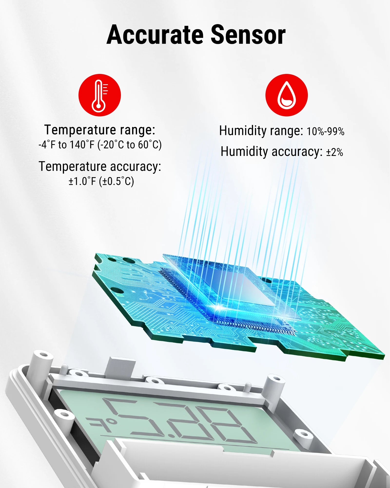 ThermoPro TP357 80M Smart Wireless Digital Thermometer Hygrometer Indoor Mini Room Thermometer Weather Station With Data
