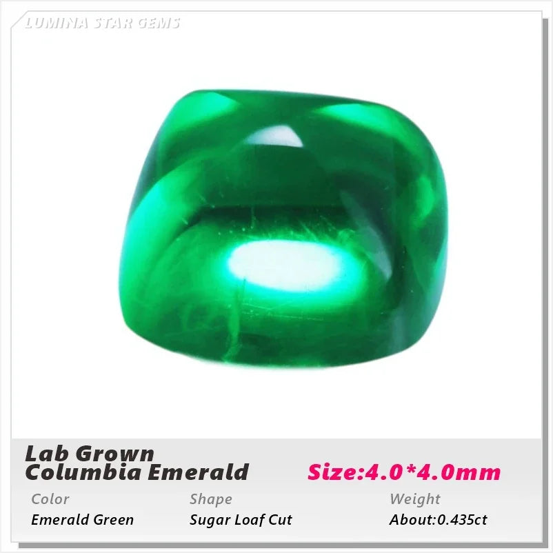 Lab Grown Colombian Emerald Stone High Quality Multiple Cuts Available Hydrothermal Hand-cutting Selectable AGL Certificate