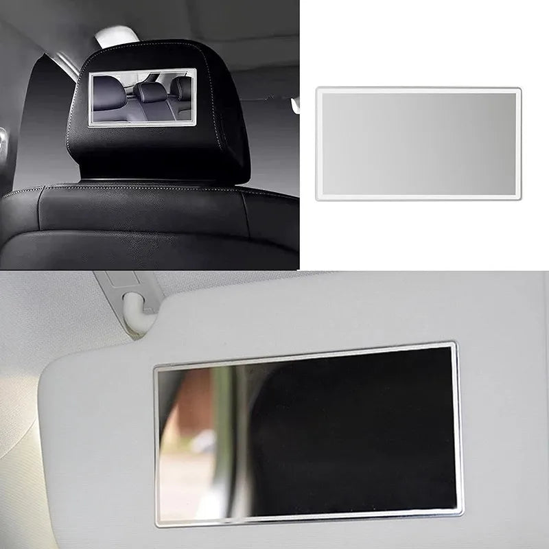 Car Makeup Mirror Car Stainless Steel Portable Auto Sun-Shading Visor HD Mirrors Car Interior Mirror Universal Car-styling