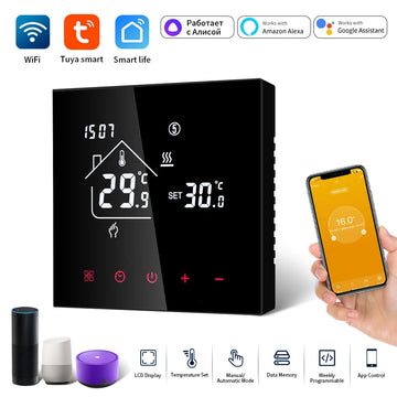 Smart Thermostat Tuya WiFi Floor Heating Electric/Water Gas Boiler Temperature Controller Smart Life Works With Alexa Alice