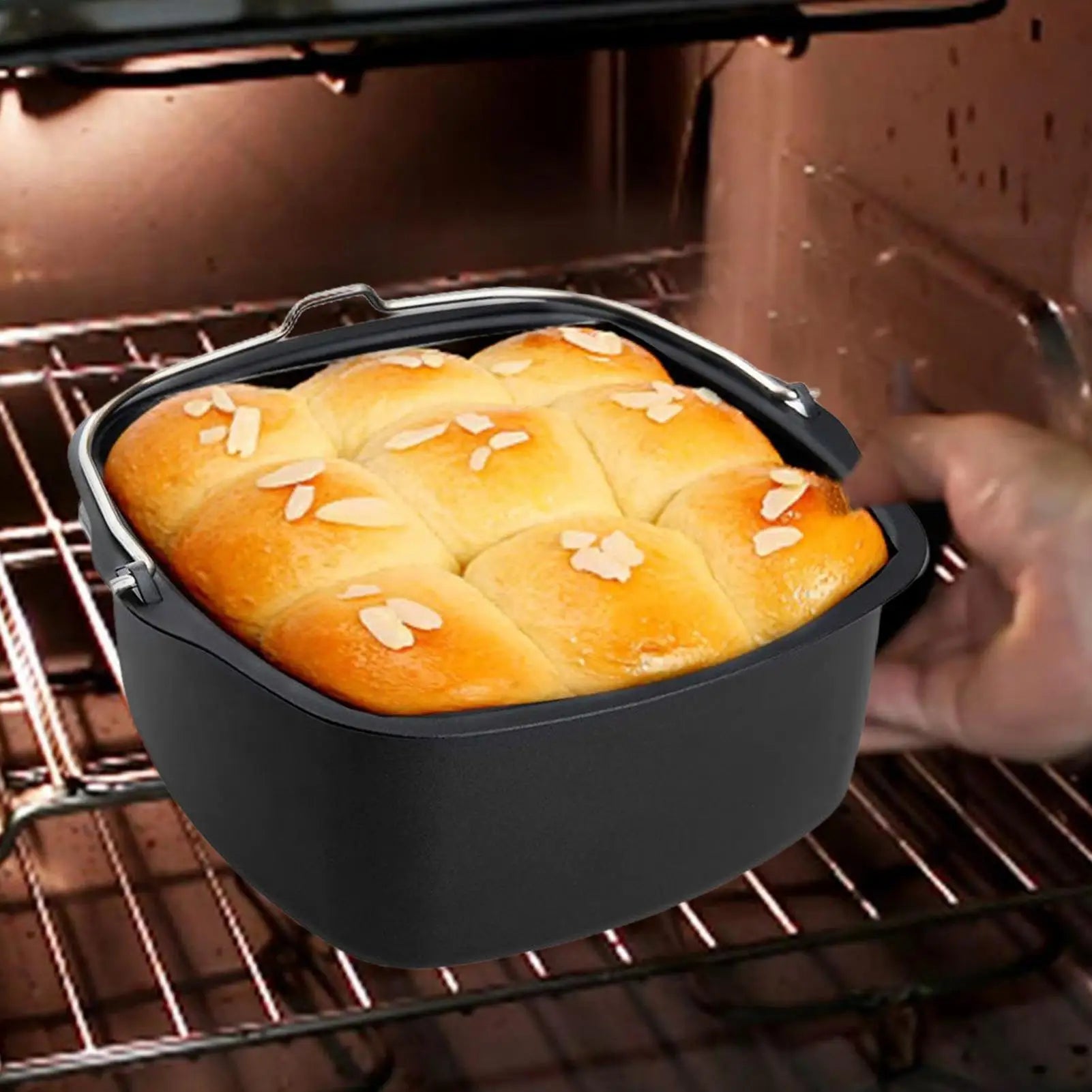 Air Fryer Cake Pans 7/8inch Non-stick Baking Tray Basket Cake Molds Heat Resistant Kitchen Cooking Tool Airfryer Accessories