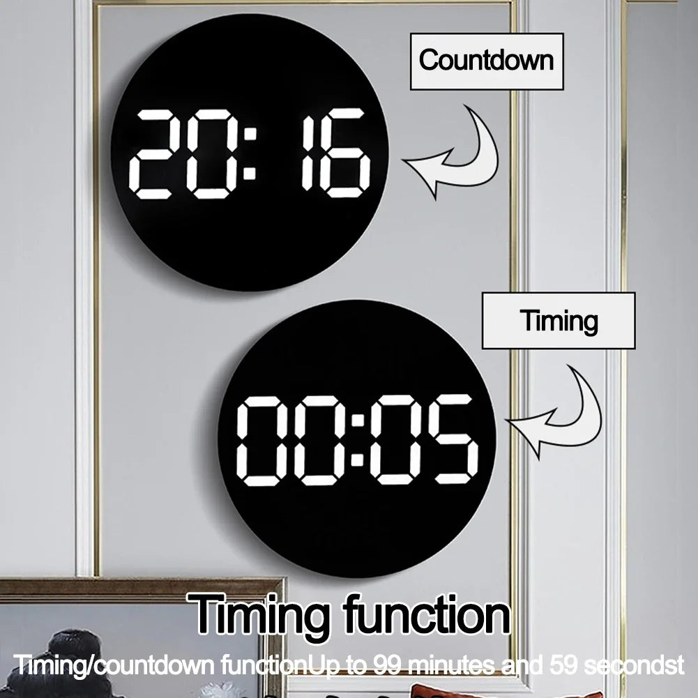 Digital Wall Clocks Large Screen With Timing Countdown Function Clocks For Home Bedroom Living Room Office Home Decoration