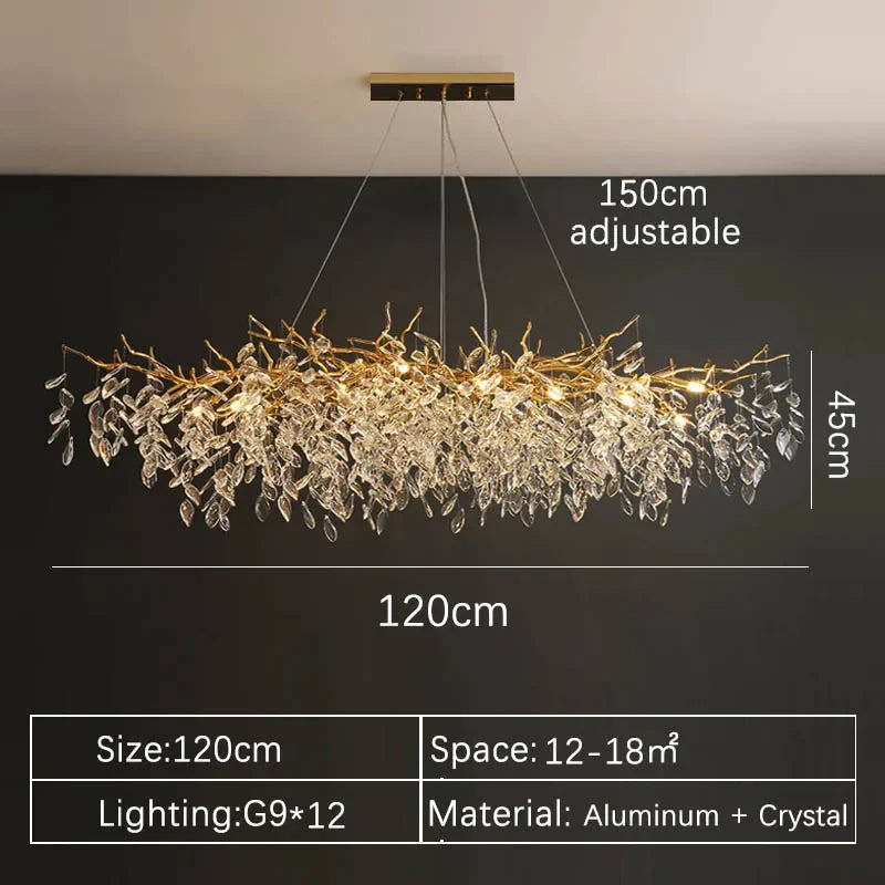 Luxury Modern Ceiling Chandelier Interior Decoration Villa Dining Living Room Crystal Pendant Lamp Home LED Lighting Fixtures